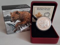 Kanada 20 Dollars 2015 - Grizzlybären "Der Fang"- Silber PP