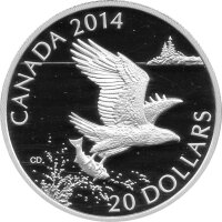 Kanada 20 Dollars 2014 - Weißkopfseeadler mit Fisch...