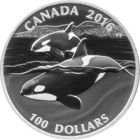 Kanada 100 Dollars 2016 - Orcay - Silber PP matt poliert