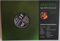 Andorra Eagle 2014 1 oz Silber - Polierte Platte