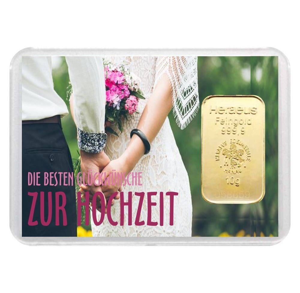 Geschenkbarren "Zur Hochzeit - Brautpaar" 10...