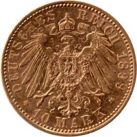 J.251 Preußen 10 Mark 1899 A - Kaiser Wilhelm II. - Gold -ss