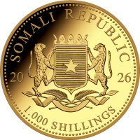 Somalia Elefant 2026 1 oz Gold