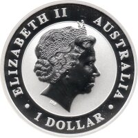 Australien 1 Dollar 2012 - Känguru - 1 oz Silber PP teilcoloriert
