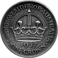 Australien 1 Crown 1937 - König Georg VI. - Silber