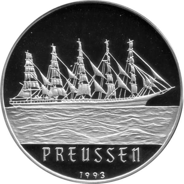 Benin 1.000 Francs 1993 - Segelschiff "Preussen" - Silber PP