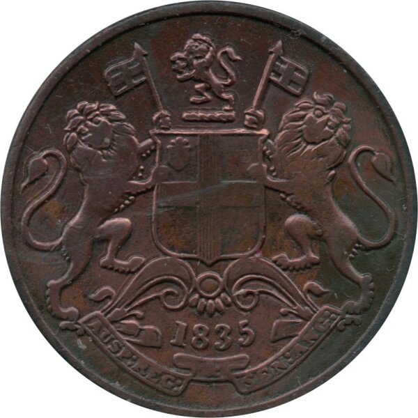 Britisch Indien ¼ Anna 1835 - König Wilhelm IV. - Kupfer