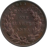 Britisch Indien ¼ Anna 1835 - König Wilhelm IV. - Kupfer