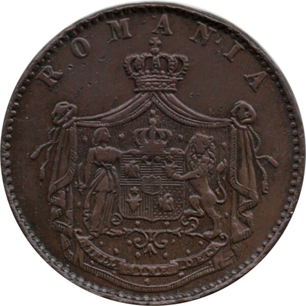 Rumänien 5 Bani 1867 - Fürst Karl I. - Kupfer