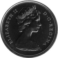 Kanada 25 Cents Typ 1968-1978 - "Karibu" - Nickel