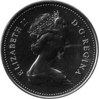 Kanada 25 Cents Typ 1979-1989 - "Karibu" - Nickel