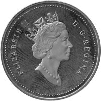 Kanada 25 Cents Typ 1990-2001 - "Karibu" - Nickel PP