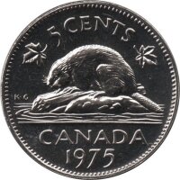 Kanada 5 Cents Typ 1965-1978  - "Biber" - Nickel