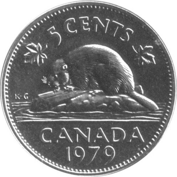 Kanada 5 Cents Typ 1979-1981  - "Biber" - Nickel