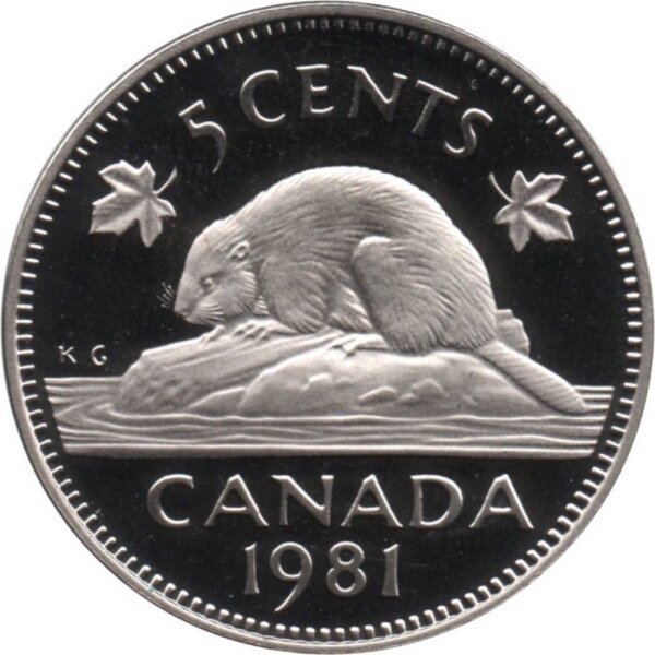 Kanada 5 Cents Typ 1979-1981  - "Biber" - Nickel PP
