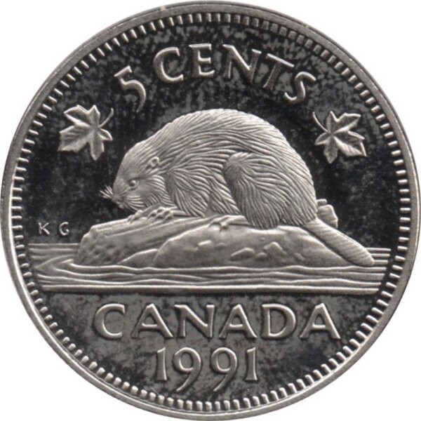 Kanada 5 Cents Typ 1990-2001  - "Biber" - Ku-Ni PP