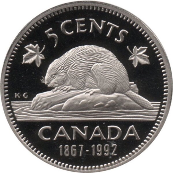 Kanada 5 Cents Typ 1992  - "Biber" - Ku-Ni PP