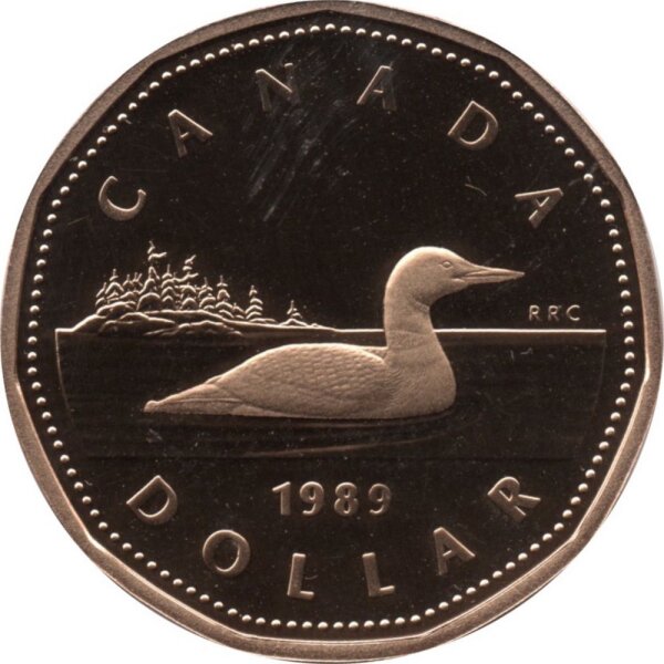 Kanada 1 Dollar Typ 1987-1989 - "Eistaucher" - Ni - bronzeplattiert PP