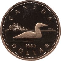 Kanada 1 Dollar Typ 1987-1989 - "Eistaucher" -...