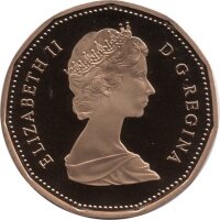 Kanada 1 Dollar Typ 1987-1989 - "Eistaucher" - Ni - bronzeplattiert PP