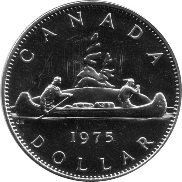 Kanada 1 Dollar Typ 1975-1976 - Elisabeth II. "Kanu" - Nickel