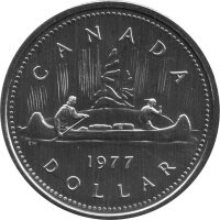 Kanada 1 Dollar Typ 1977 - Elisabeth II. "Kanu"...