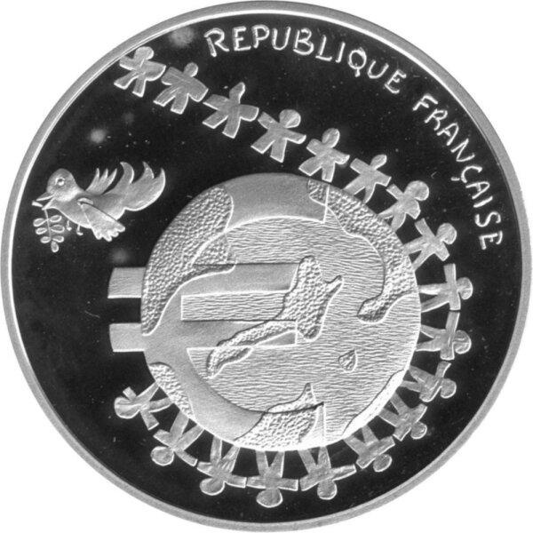 Frankreich 1/4 Euro 2002 - Kinder Euro Design - Silber PP
