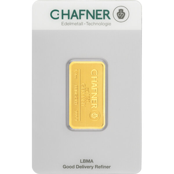 7,775 Gramm (1/4 Unze) Goldbarren C. Hafner geprägt | Neuware LBMA