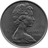 Gambia 4 Shillings 1966 - Krokodil - Ku-Ni