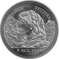 Schweiz 5 ECU 1995 - Neutralitätsschutz - Ku-Ni