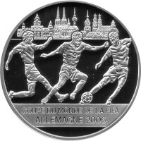 Kongo 10 Francs 2006 - XVIII. Fußball WM 2006 in...