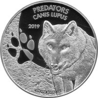 Kongo 20 Francs 2019 - Raubtiere "Wolf" -...