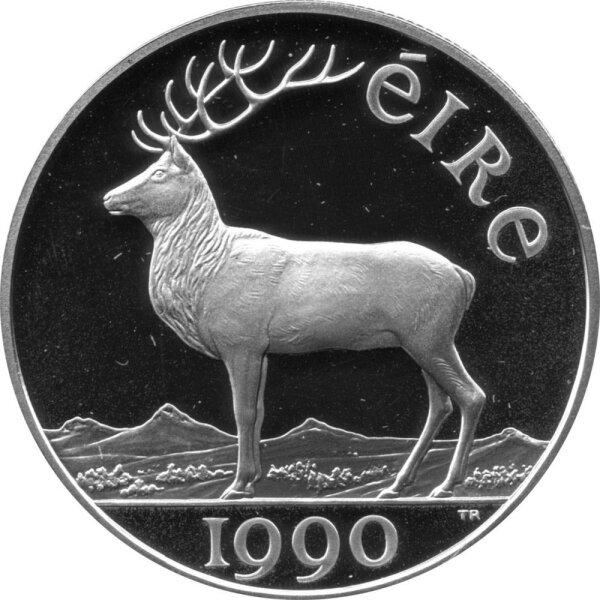 Irland 10 ECU 1990 - Hirsch - Silber PP