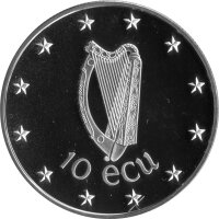 Irland 10 ECU 1990 - Hirsch - Silber PP