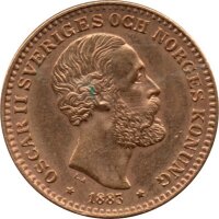 Schweden 10 Kronen 1883 - König Oscar II. - Gold