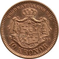 Schweden 10 Kronen 1883 - König Oscar II. - Gold