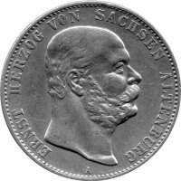 J.142 Sachsen-Altenburg 2 Mark 1901 -A- Herzog Ernst I. -...