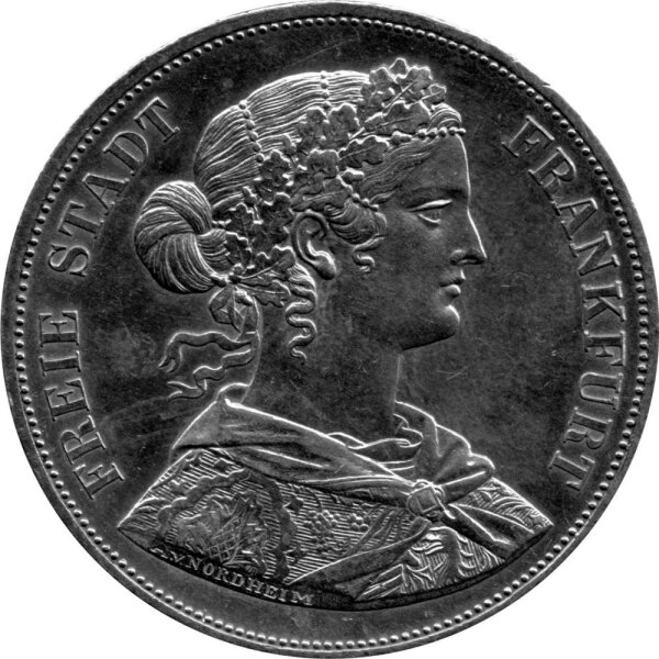 Frankfurt 2 Vereinstaler 1861, KM#365 - Silber ss-vz