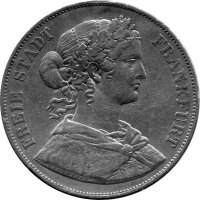 Frankfurt 2 Vereinstaler 1866, KM#365 - Silber ss