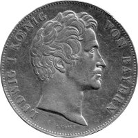 Bayern 2 Taler "Geschichtstaler - Vermählung des Kronprinzen" 1842 - König Ludwig I. 1825-1848, KM#812