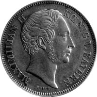 Bayern 1/2 Gulden 1856 - König Maximilian II. Joseph...
