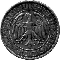 J.331 Weimarer R. 5 Mark 1932 -F- "Umlaufmünze Eichbaum" - ss-vz