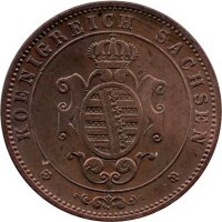 Sachsen 5 Pfennig 1862 - 1869 - König Johann...