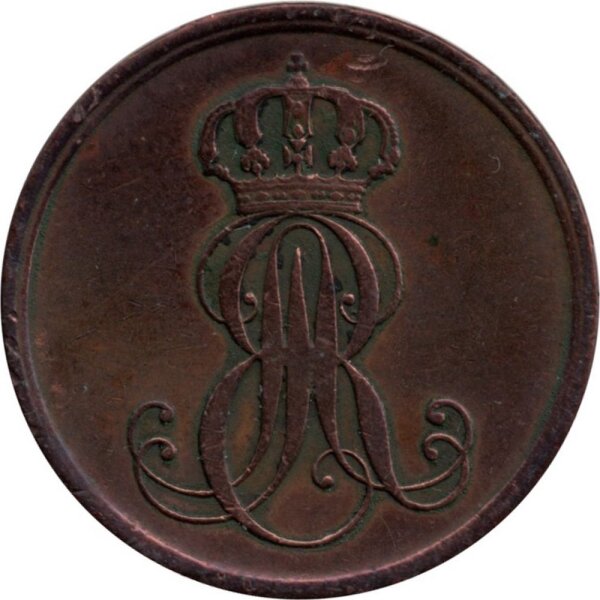 Hannover 2 Pfennig 1850 B - König Ernst August I. 1837-1851, KM#202.1