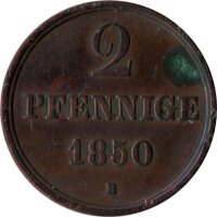Hannover 2 Pfennig 1850 B - König Ernst August I. 1837-1851, KM#202.1