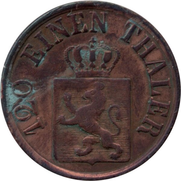 Hessen-Kassel 3 Heller 1865 - Kurfürst Friedrich Wilhelm I. 1847-1866, KM#612