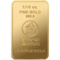 3,11 Gramm Goldbarren (1/10 oz) Heimerle & Meule...