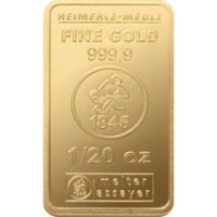 1,555 Gramm Goldbarren (1/20 oz) Heimerle & Meule...