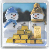 Geschenkbarren Premium - 0,5 Gramm Goldbarren -...