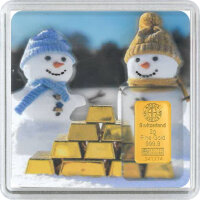 Geschenkbarren Premium - 2 Gramm Goldbarren - Weihnachten...